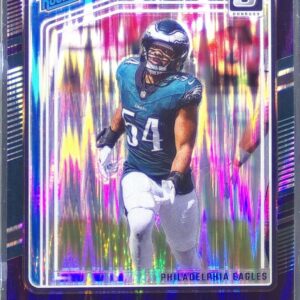 2024 Donruss Optic Jeremiah Trotter Jr. Purple Shock RC #250 Eagles