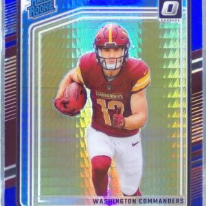 2024 Donruss Optic Luke McCaffrey Blue Hyper RC #268 Commanders