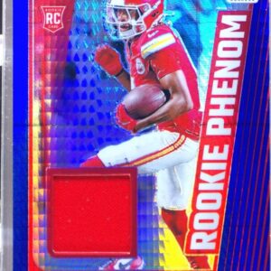 2024 Donruss Optic Xavier Worthy RC JSY #RPB-XWY Chiefs Rookie Phenoms Blue