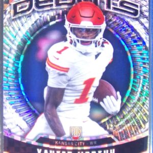 2024 Finest Xavier Worthy RC #D-8 Chiefs Debut Checkerboard Refractor