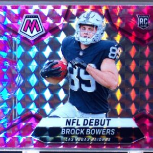 2024 Mosaic Brock Bowers Mosaic Camo Pink RC 286 Raiders