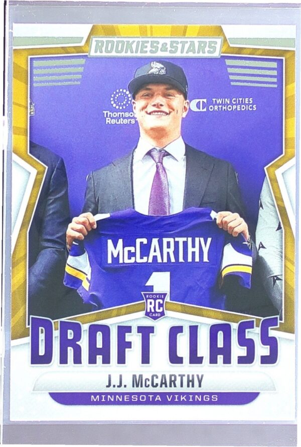 2024 Panini Rookies & Stars J.J. McCarthy RC #DC-JMY Vikings Draft Class