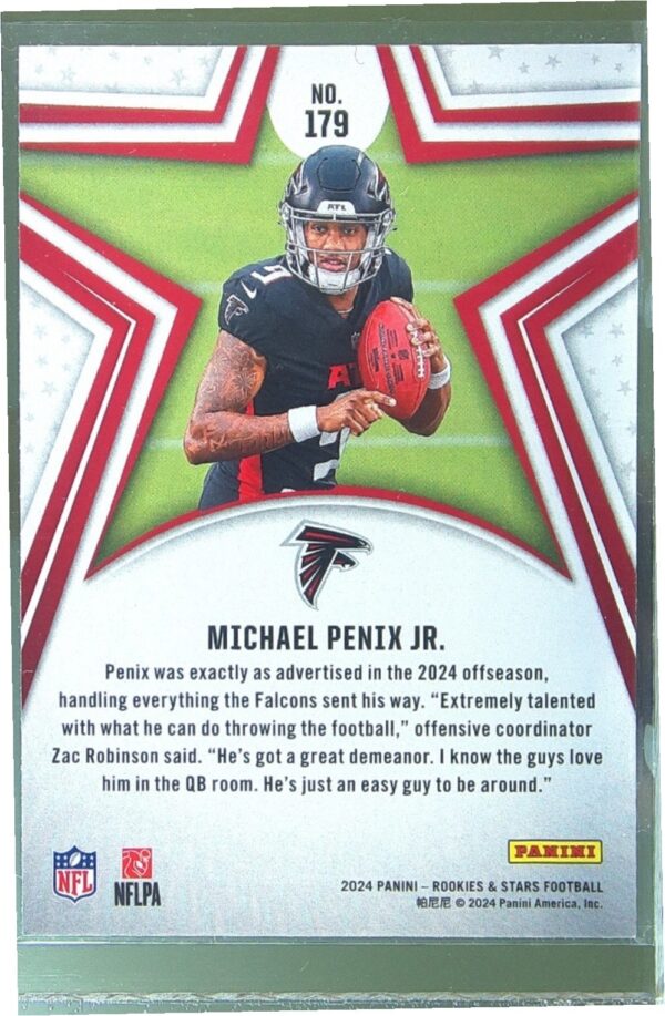 2024 Panini Rookies & Stars Michael Penix Jr. RC #179 Falcons - Image 3