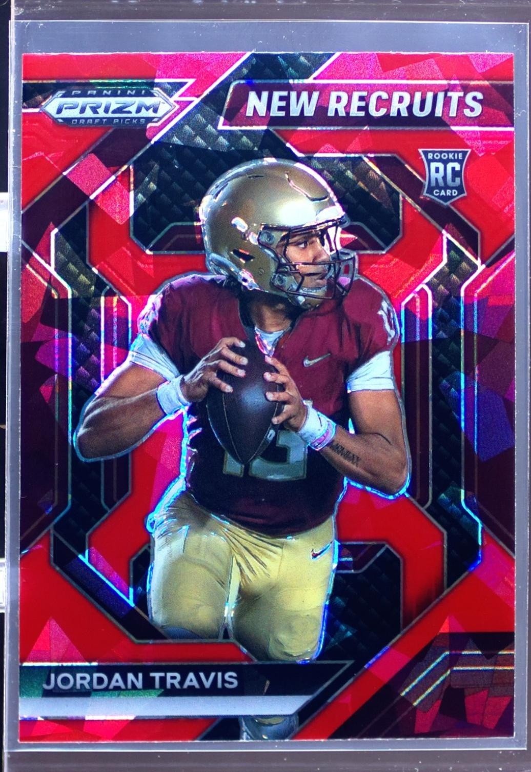 2024 Prizm Draft Picks Jordan Travis RC #NR-JTS Seminoles New Recruits Red Ice