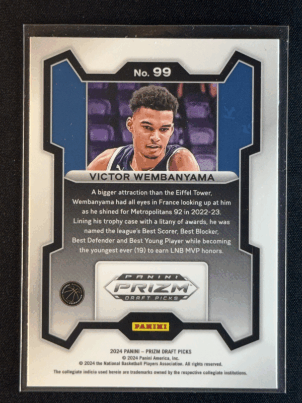 2024 Prizm Draft Picks Victor Wembanyama #99 - Image 3