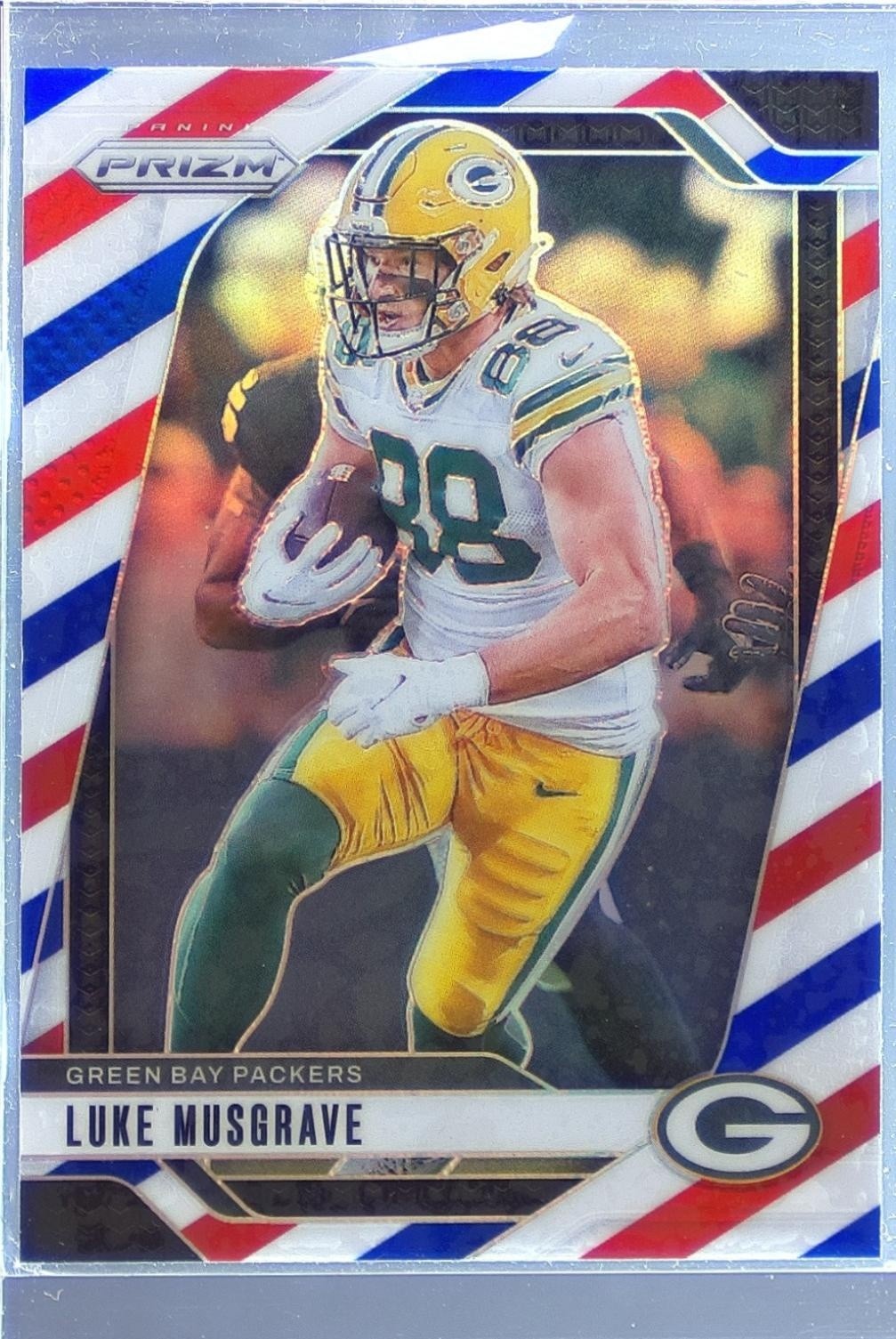 2024 Prizm Luke Musgrave Red White and Blue 105 Packers