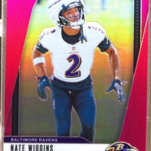 2024 Prizm Nate Wiggins RC Pink 380 Ravens