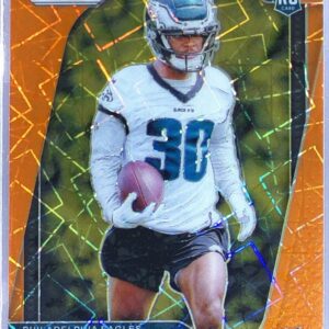 2024 Prizm Quinyon Mitchell Orange Lazer RC 381 Eagles