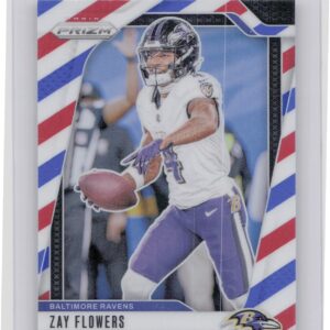 2024 Prizm Zay Flowers Red White and Blue 21 Ravens