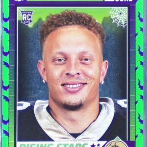 2024 Score-A-Treat Spencer Rattler RC #45 Saints Rising Stars Green Bats