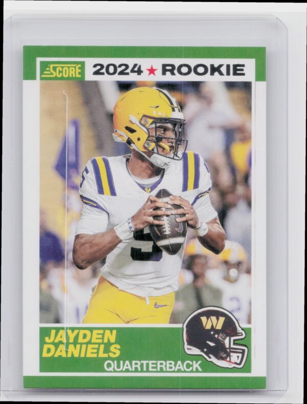 2024 Score Jayden Daniels RC #2 Commanders 35th Anniversary Rookies