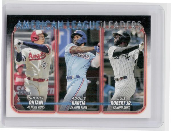 2024 Topps American League Leaders Home Runs (Ohtani / García / Robert)