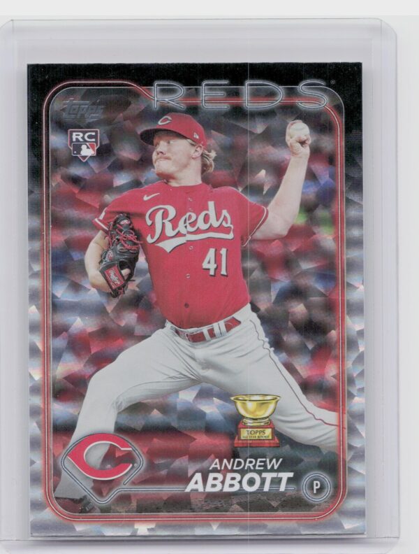 2024 Topps Andrew Abbott Silver Crackle Foil #214 Reds