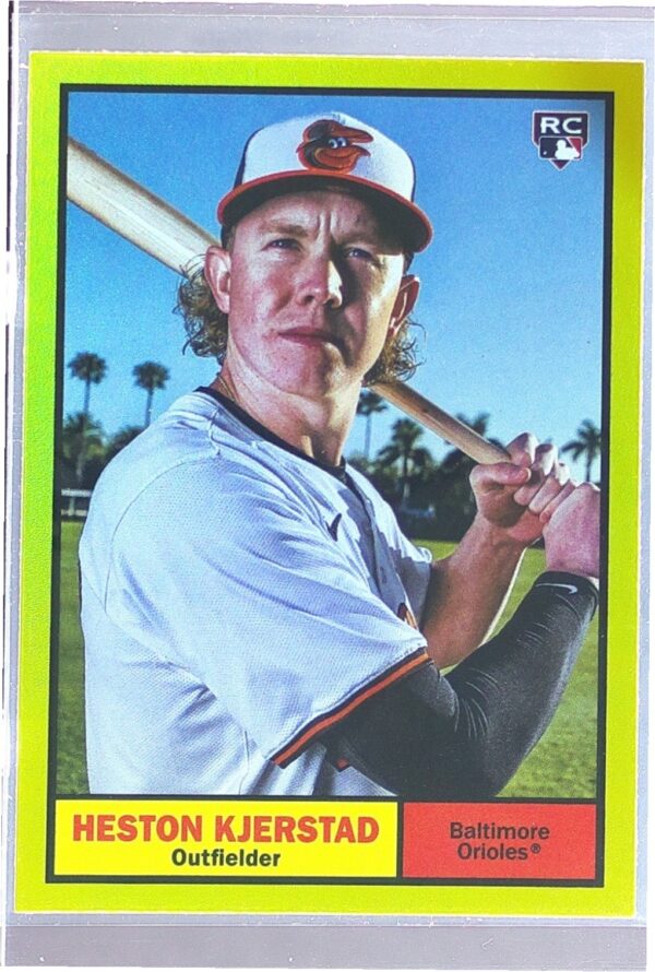 2024 Topps Archives Heston Kjerstad Yellow Foilboard RC #11 Orioles