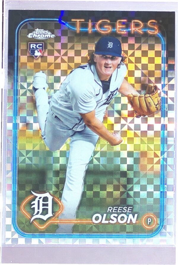 2024 Topps Chrome Reese Olson X Fractors RC #40 Tigers