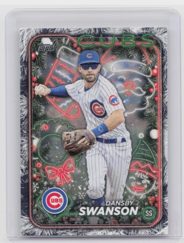 2024 Topps Holiday Dansby Swanson Holiday Tree #H125 Cubs