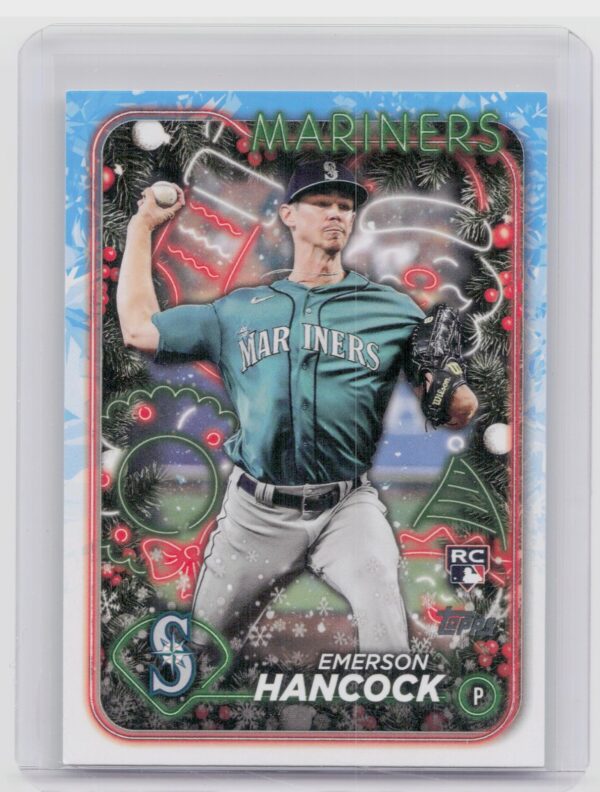 2024 Topps Holiday Emerson Hancock RC #H197 Mariners