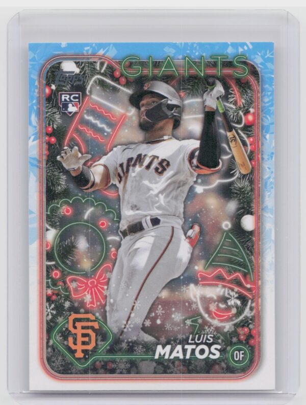 2024 Topps Holiday Luis Matos Rookie H70 Giants