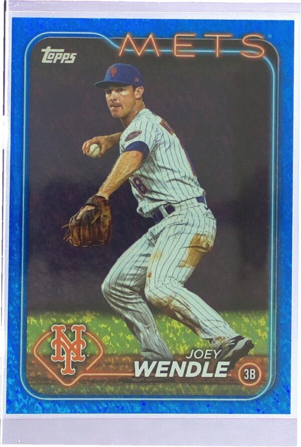 2024 Topps Joey Wendle Blue Holofoil /999 #577 Mets