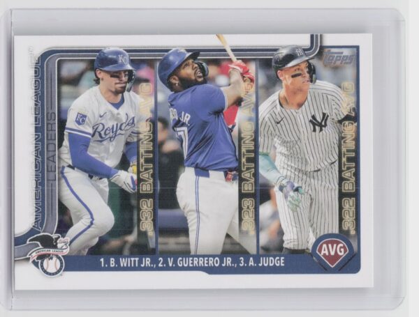 2025 Topps American League Leaders AVG (Bobby Witt Jr. / Vladimir Guerrero Jr. /