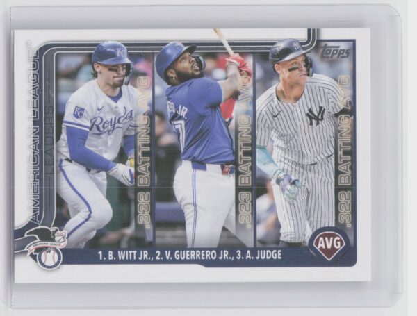 2025 Topps American League Leaders AVG (Bobby Witt Jr. / Vladimir Guerrero Jr. /