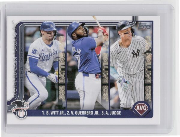 2025 Topps American League Leaders AVG (Bobby Witt Jr. / Vladimir Guerrero Jr. /