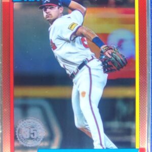 2025 Topps Chrome Austin Riley #90CB-1 Braves 1990 Topps 35th Anniversary