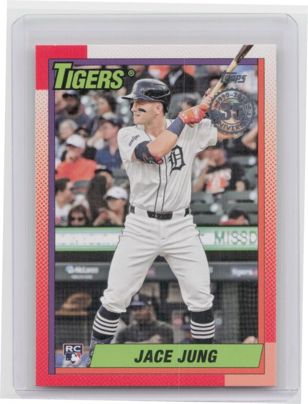 2025 Topps Jace Jung #T90-55 Tigers 1990 Topps Baseball 35th Anniversary
