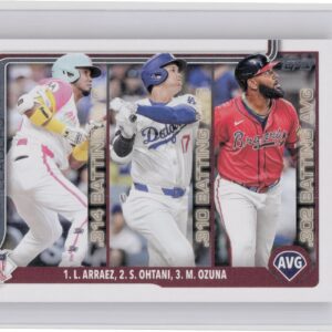 2025 Topps National League Leaders AVG (Luis Arraez / Shohei Ohtani / Marcell Oz
