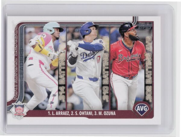 2025 Topps National League Leaders AVG (Luis Arraez / Shohei Ohtani / Marcell Oz