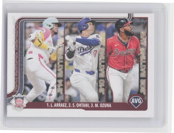 2025 Topps National League Leaders AVG (Luis Arraez / Shohei Ohtani / Marcell Oz