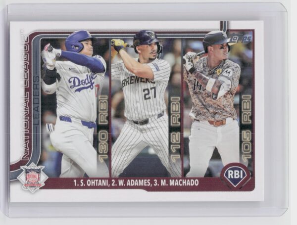 2025 Topps National League Leaders RBI (Shohei Ohtani / Willy Adames / Manny Mac
