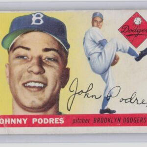 1955 Topps Johnny Podres #25 Dodgers