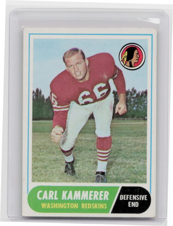 1968 Topps Carl Kammerer RC #10 Redskins