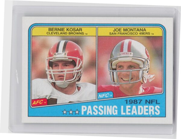1988 Topps Bernie Kosar / Joe Montana #215 49ers