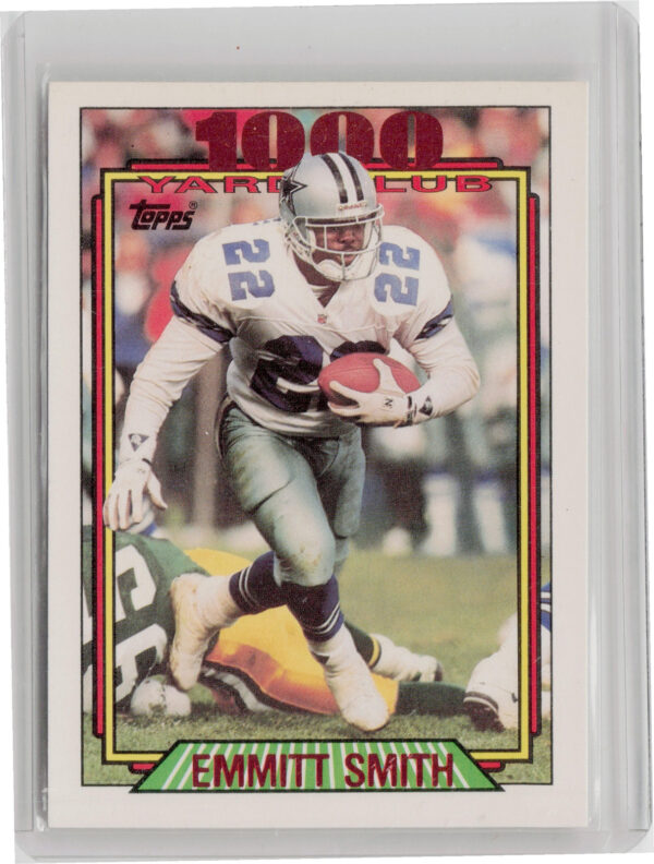 1992 Topps Emmitt Smith VAR #1 Cowboys 1000 Yard Club