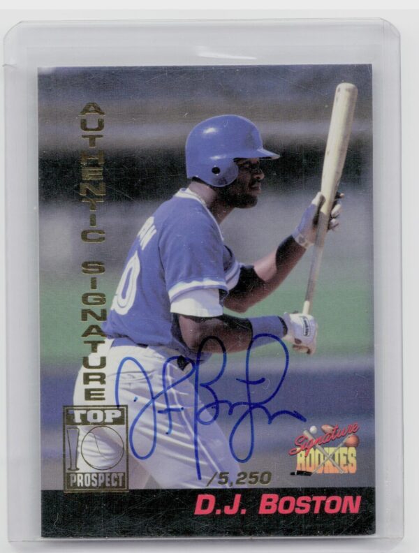 1994 Signature Rookies D.J. Boston Auto /5250 #A2 Suns Top Prospects Signatures