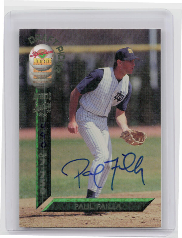 1994 Signature Rookies Draft Picks Paul Failla AU SN7750 #59 Angels Signatures