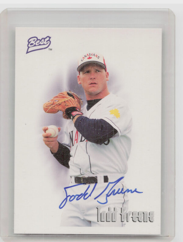 1995 Best Todd Greene AU #NNO Canadians Autographs