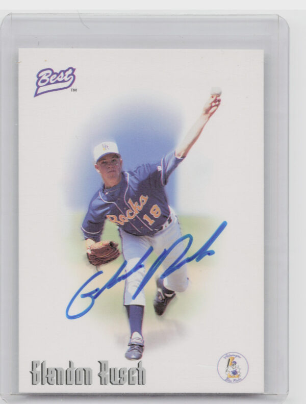 1996 Best Glendon Rusch AU #NNO Rocks Autographs