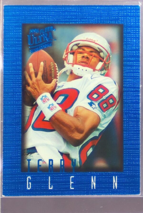 1996 Fleer Ultra Sensations Terry Glenn RC Blue #64 Patriots