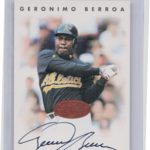 1996 Leaf Signature Series Geronimo Berroa AU #NNO Athletics Autographs Bronze