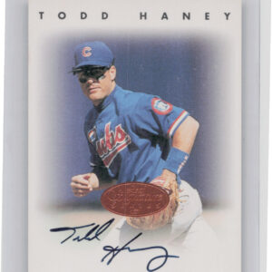 1996 Leaf Signature Series Todd Haney AU #NNO Cubs Autographs Bronze