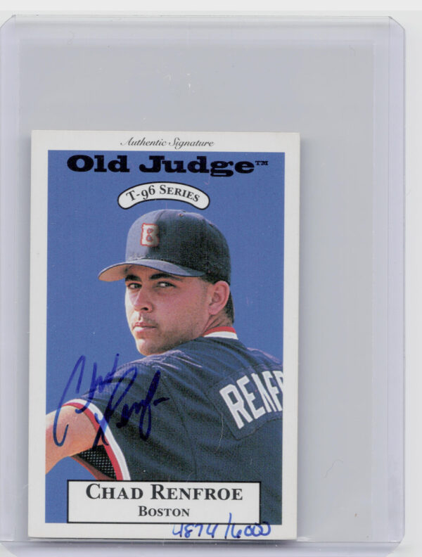 1996 Signature Rookies Old Judge Chad Renfroe AU SN6000 #28 Sox Signatures