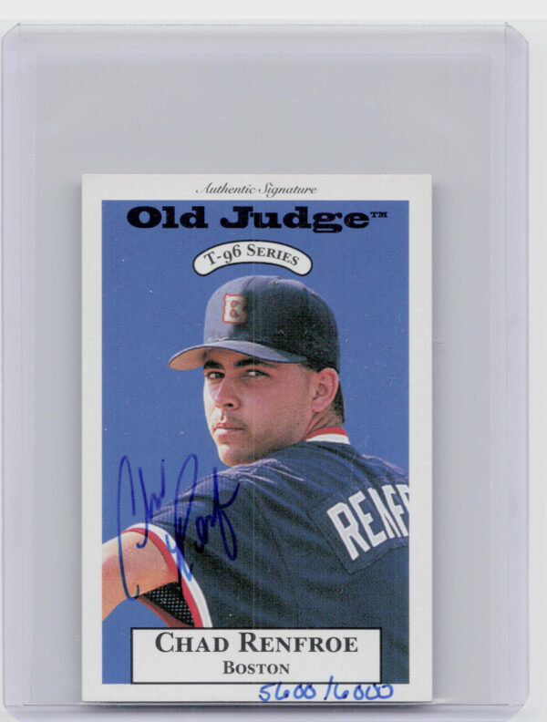 1996 Signature Rookies Old Judge Chad Renfroe AU SN6000 #28 Sox Signatures