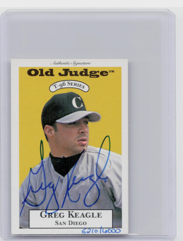 1996 Signature Rookies Old Judge Greg Keagle AU SN6000 #14 Quakes Signatures
