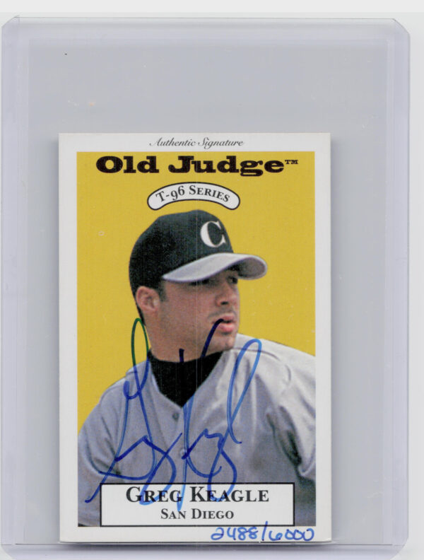 1996 Signature Rookies Old Judge Greg Keagle AU SN6000 #14 Quakes Signatures