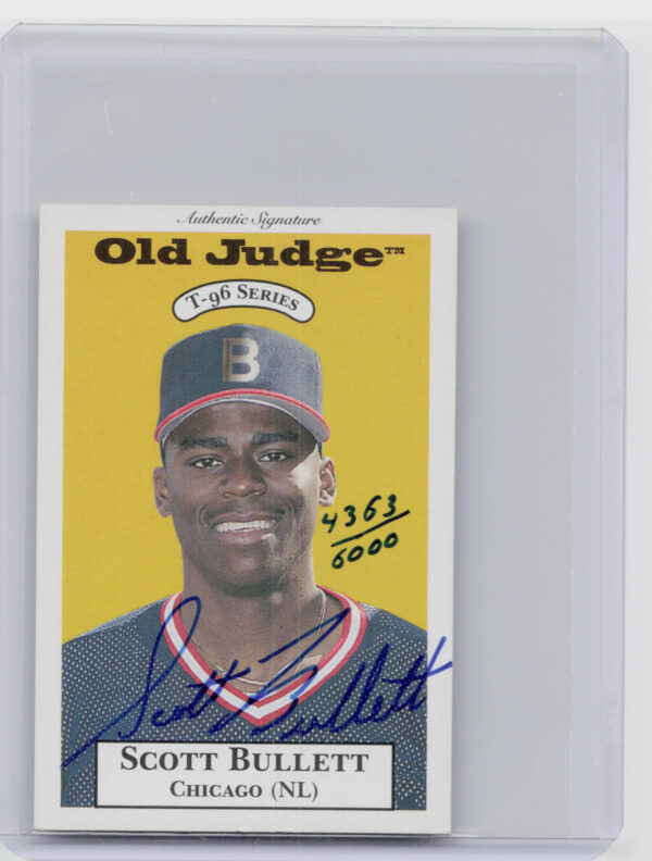 1996 Signature Rookies Old Judge Scott Bullett AU SN6000 #6 Cubs Signatures