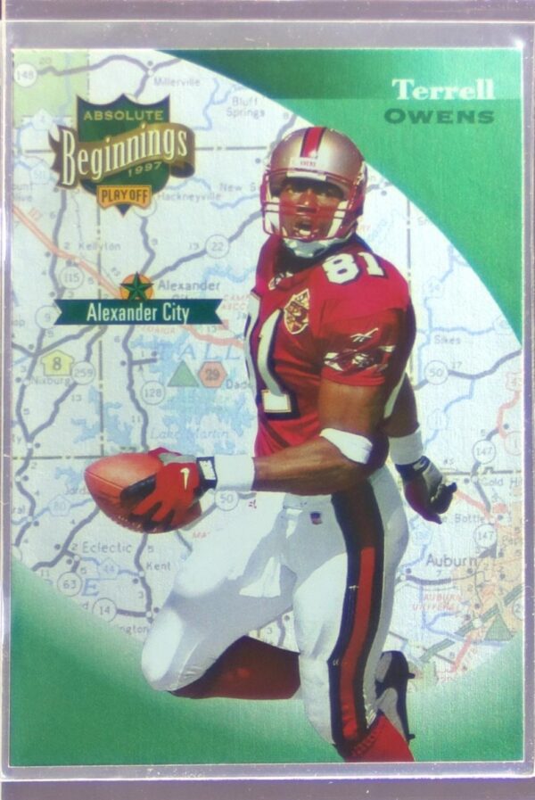 1997 Playoff Absolute Beginnings Terrell Owens #44 49ers