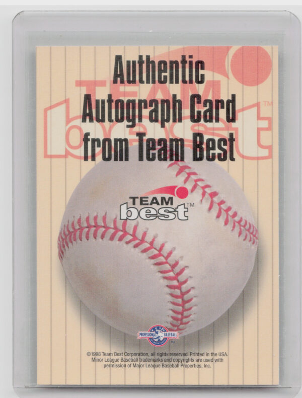 1998 Team Best Ruben Mateo AU #NNO Rangers Autographs Signature Series - Image 3